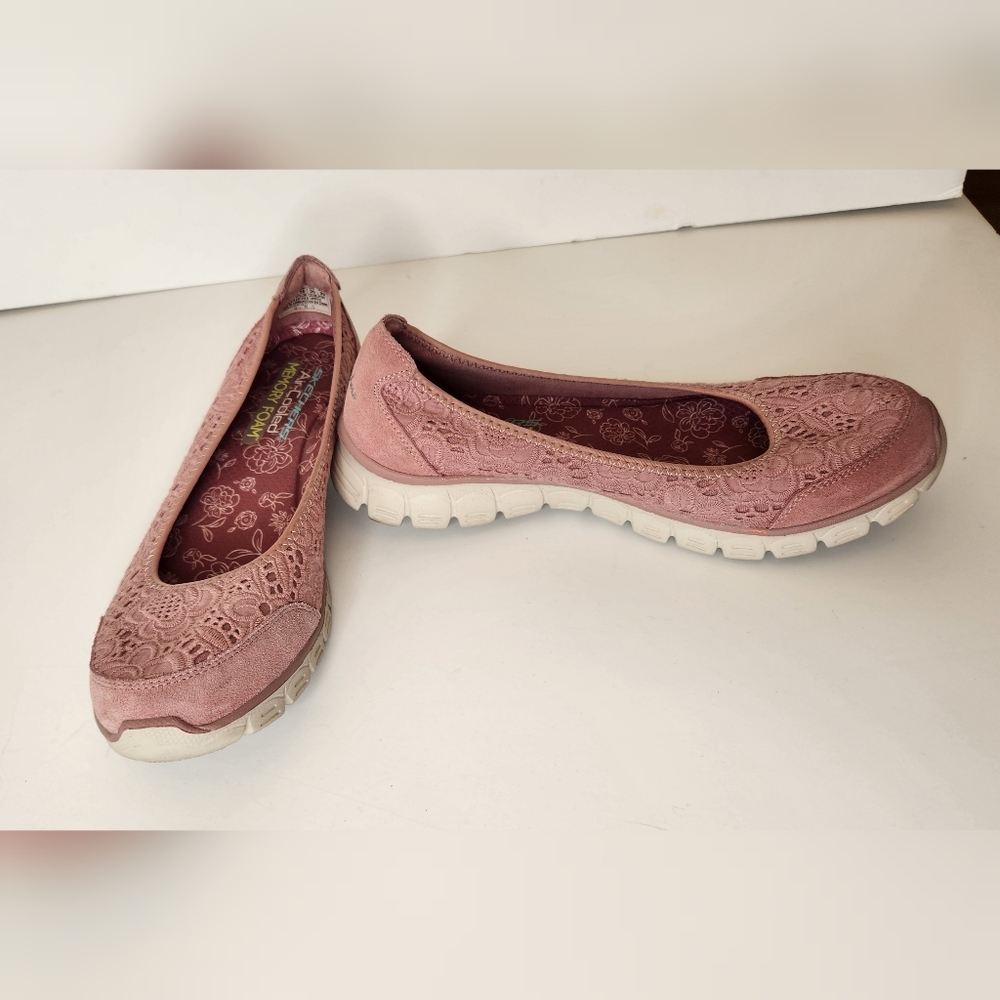 SKECHERS Air-Cooled Memory Foam Ballet Flats Slip On Shoes